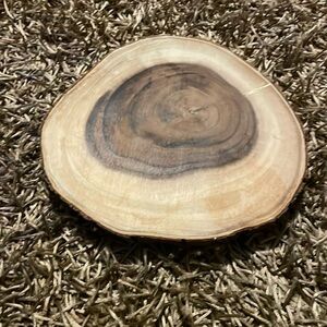 Lipper International Handcrafted Acacia Tree Bark Footed Server Platter